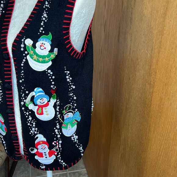 EUC Ladies Festive Holiday Vest - Picture 9 of 13